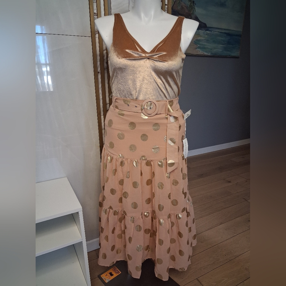 Gold Polka Dot Skirt